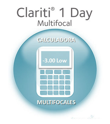 Calculadora de Clariti 1 Day Multifocal para lentillas de vista cansada