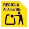 Simbolo amarillo de reciclaje